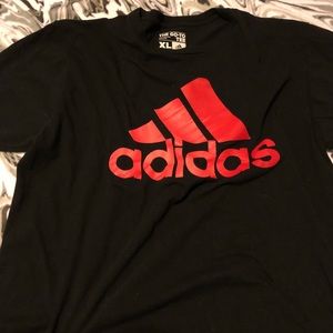 Adidas Black and Red T-shirt
